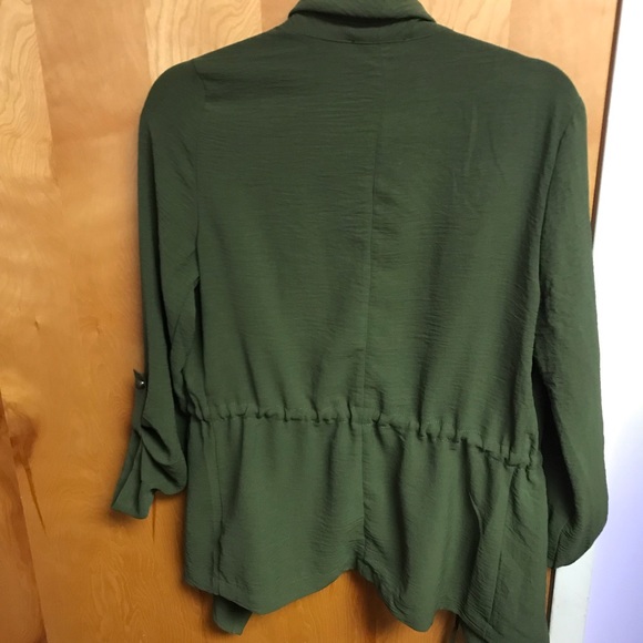 Rachael Zoe olive open light weight jacket sz XS - Picture 6 of 9